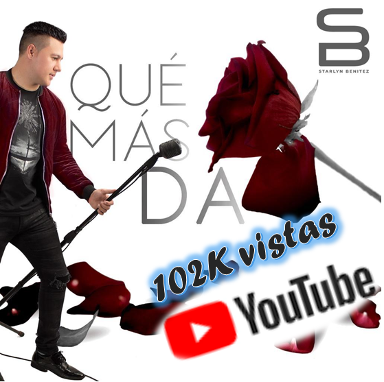 SBFansClubPeru's tweet photo. Son más de 102K de visualizaciones en #Youtube del video oficial #QueMasDa de #ElConsentidoDeLaSalsa @StarlynBenitez si aun no lo has visto acá te dejamos el link https://t.co/leCf6hdD1n #Dilooo https://t.co/dxNcPUExSG