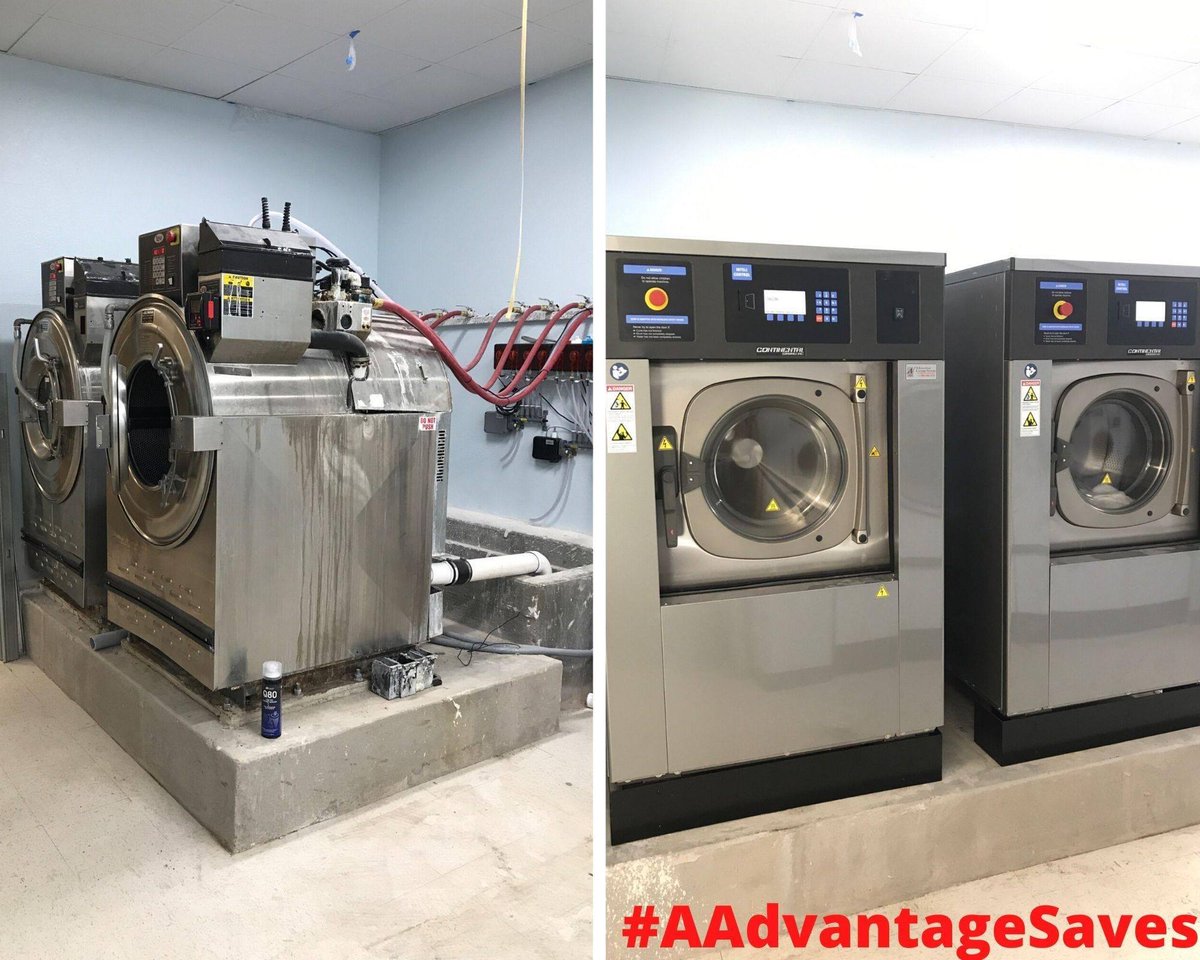 AALaundrySystem's tweet photo. Check out this new install! We removed 2 Unimac machines that were not able to keep up with the hotels needs and installed 2new @CGILaundry EHO60s. Looking for an upgrade?
#HotelLaundry #MotelLaundry #OPL #Texas #HighExtract #Softmount #Washingmachine #AAdvantageSaves https://t.co/6zMuNQboPo