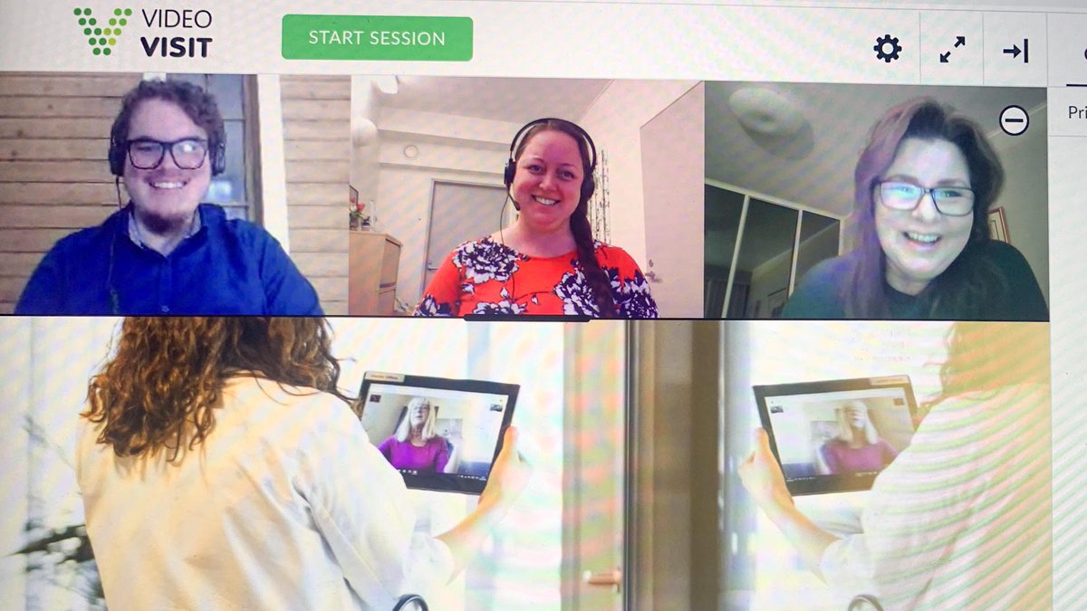 Tänään startattiin uusi kaksiosainen VideoVisit-webinaarisarja, joka keskittyy #etähoidon käytännön asioihin. Yhdessä on mukava kehittää uutta ja viedä etähoidon ilosanomaa eteenpäin. Kiitos Joel Holmén, Hannaleena Arvio ja Eija Kakko kokemusten jakamisesta kanssamme.