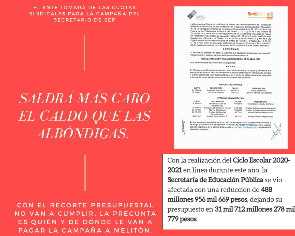MxM_Puebla's tweet photo. Buenos días a todos menos a los que le mienten al sindicato.
Si hay reducción presupuestal de dónde saldrá el recurso.
Tus cuotas van para campaña o no @JaimeG_Roque @MelitonLozano #FelizMartesATodos https://t.co/gvAr4g4vLA