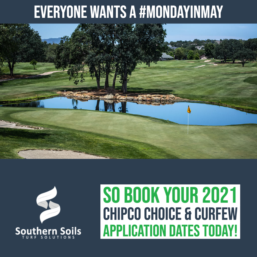 SouthernSoilsTS's tweet photo. Everyone wants a #MondayinMay. Call and reserve your 2021 #ChipcoChoice and #Curfew application dates today! https://t.co/9OEbPwO5mW