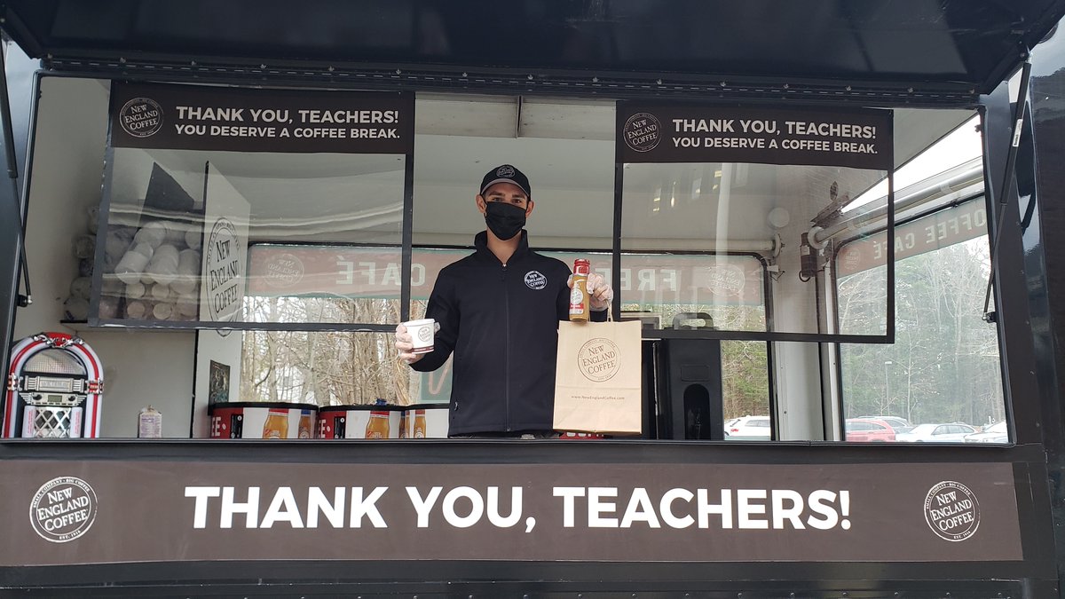 Our latest #ThankYouBreak was delivered yesterday, at the @nhamptonschool in North Hampton, NH, and the Grinnell Elementary School in Derry, NH! #ThankYouTeachers, for all of your hard work. #NewEnglandCoffee #CountOnEveryCup #CountOnEveryTeacher