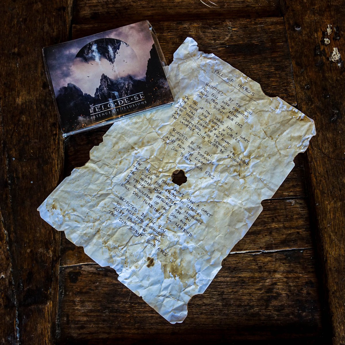 FeloDeSebelgium's tweet photo. We have decided to put a little #surprise with some #PreOrders of our #UpcommingAlbum "Essence of Illusions"! 
So, a few randomly selected #LuckyOnes will find one of unique and handwritten  "Fidelis in Se" lyrics!
Still don't have yours? it's over there> https://t.co/eBaebtNYSS https://t.co/ydmvK8cZZY
