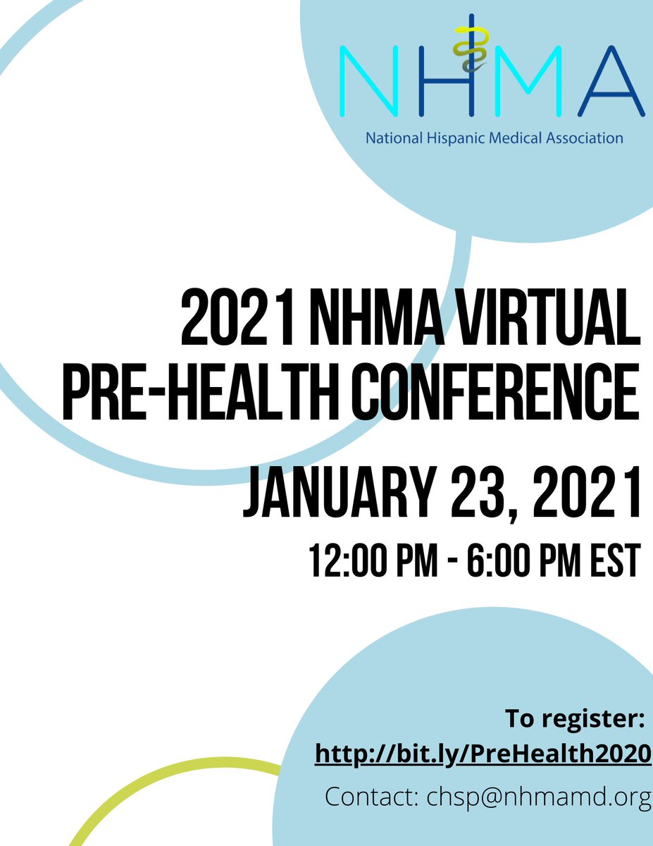 NHMAmd's tweet photo. Ready..Set..Go Register!! The 2021 NHMA Virtual Pre-Health Conference will be here before you know it! January 23, 2021 12:00PM-6:00PM EST make sure you register so you don’t miss out! https://t.co/erHiE57cFm #NHMA #NHMACHSP https://t.co/GTZSAkNxZl