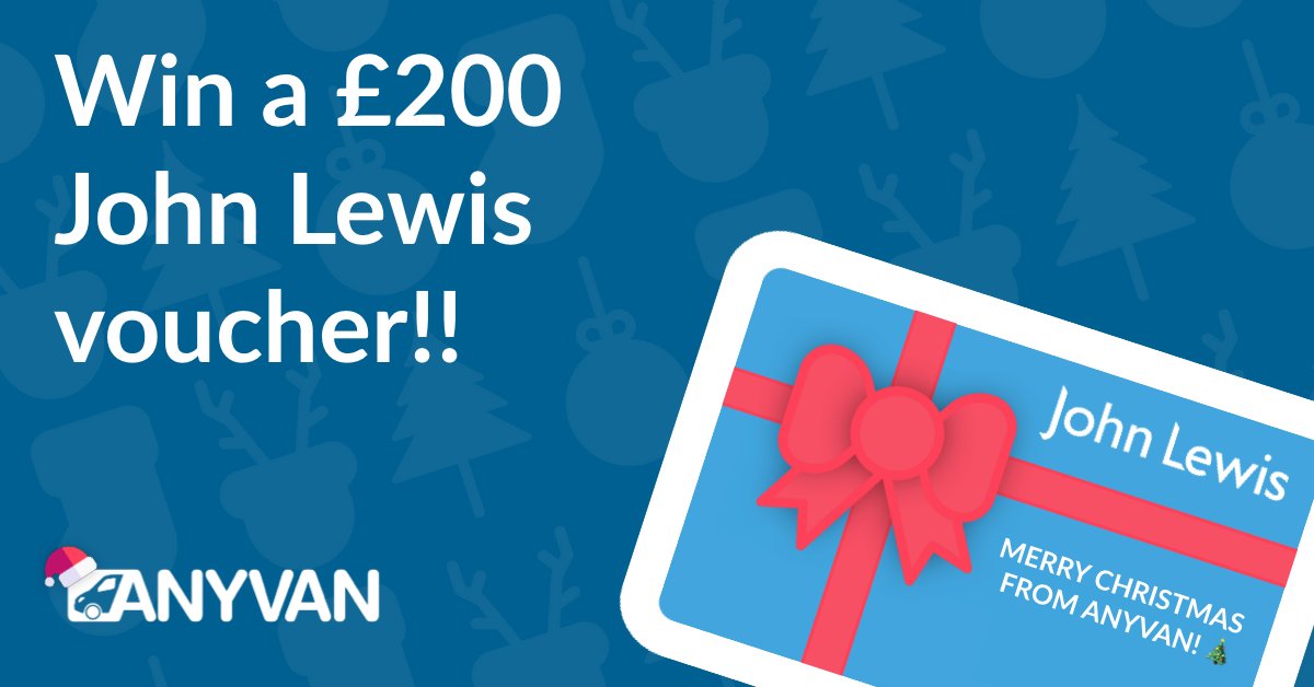 AnyVan's tweet photo. Follow &amp; Retweet for the chance to WIN a £200 John Lewis Christmas voucher! 🎄🎅
Looking to decorate with some new furniture? We can even help remove an old sofa to make space as an extra gift to you! Competition closes on the 15th Dec. #Competition #Win #Christmas https://t.co/lc0QarXvvp