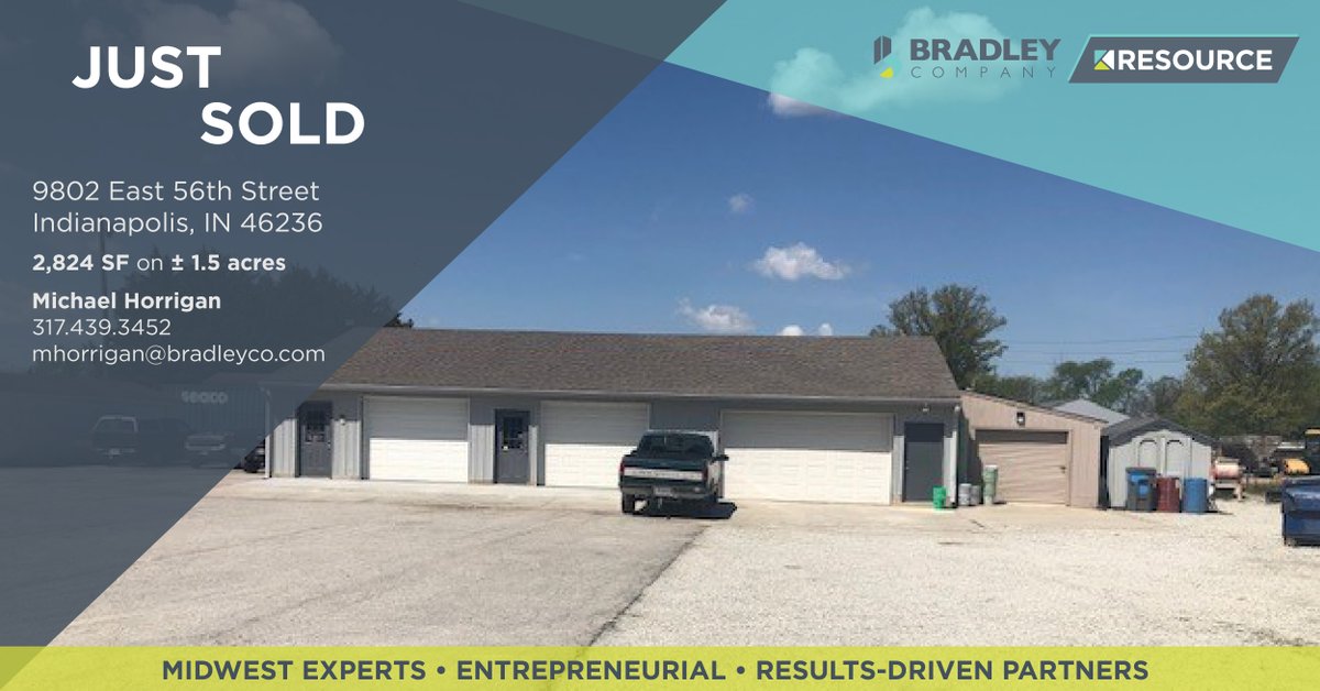 RESOURCEcre's tweet photo. Just Sold! A 2,824 SF I-3 industrial site on 1.5 acres has closed in Northeast Indianapolis. Michael Horrigan represented the Seller, and John Snell of Snell Company represented the Buyer. Congrats @HorriganMichael and John!
#RCRE #BCO #CommercialRealEstate #IndyRealEstate https://t.co/ctcPqs6N7p