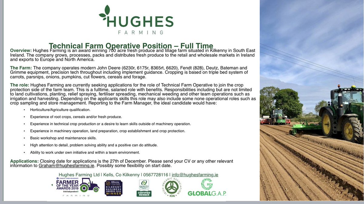 JulianHughesAg's tweet photo. We are looking to add a full time operator with strong technical ability. This is a role with lots of potential. Retweets appreciated. https://t.co/yeEssO61uX