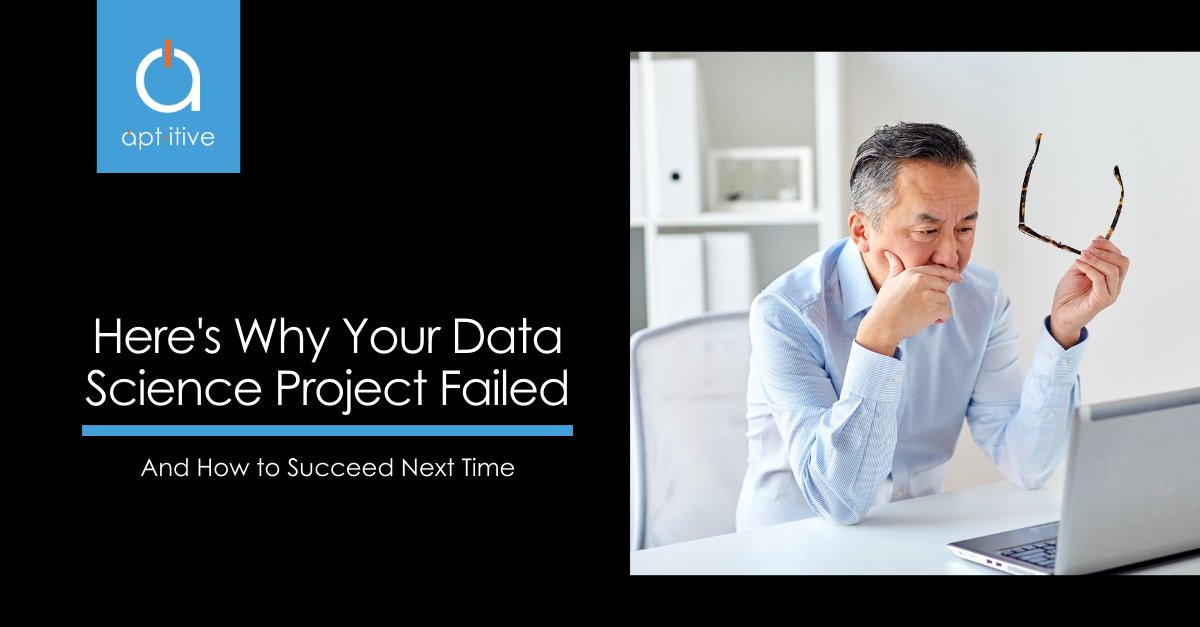 aptitive's tweet image. Do you want to maximize the ROI of your #DataScienceProject? Start by learning the most common mistakes that organizations make as they pursue data science capabilities. bit.ly/2UaCNhZ