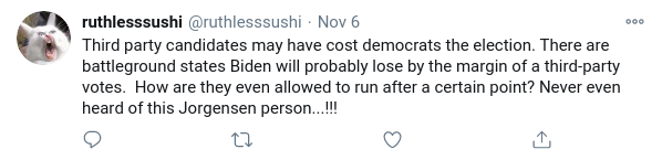 "Never heard of this Jorgensen Person!"7/8