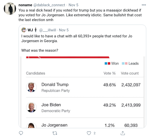 "Never heard of this Jorgensen Person!"7/8