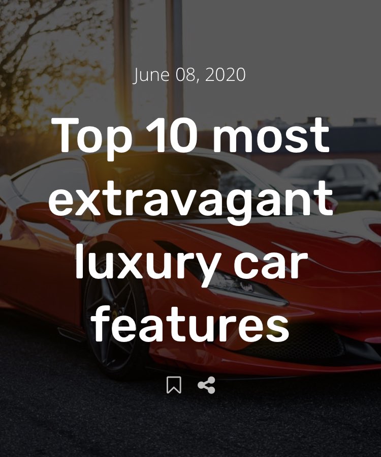 rubylimousines's tweet photo. Top 10 most extravagant luxury car features | Yachting Pages: https://t.co/HSFR4oVEJW https://t.co/tX9d6fJVso