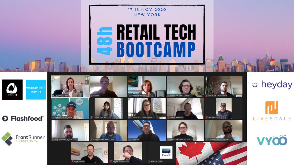 CanadaNY's tweet photo. Excited to host our 48-hour #RetailTech Bootcamp with 7 innovative 🇨🇦 companies! These tech businesses are truly changing the future of #retail. 🍁 https://t.co/A6uW8TRO2B