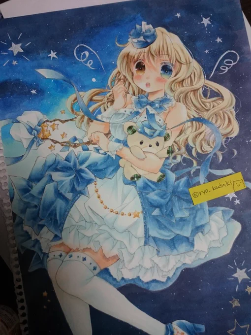 最初に描いた、シナモンロイヤルミルクティー(カラーインク)&シナモン伯爵←→リメイクの(コピック) 