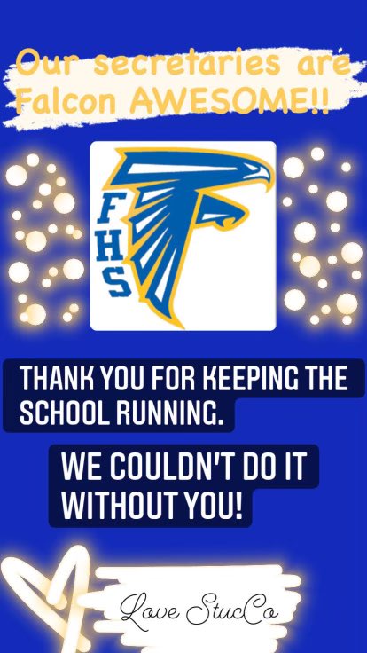 CouncilFoothill's tweet image. Thank you secretaries at FHS💛💙