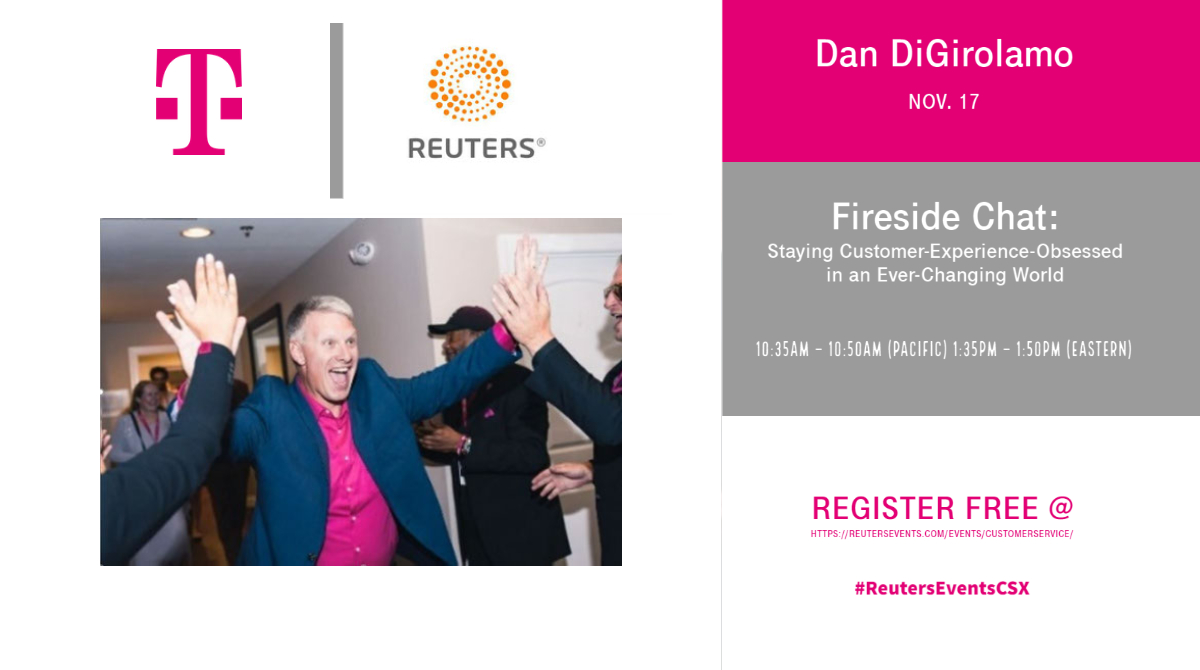 Dan_DiGirolamo's tweet photo. I am hitting the virtual stage TODAY for Customer Service &amp; Experience USA 2020! I’ll save you a seat :) Join me @ https://t.co/FNZt5UafpG! #ReutersEventsCSX #TeamMagenta https://t.co/yZg5h2AoDB