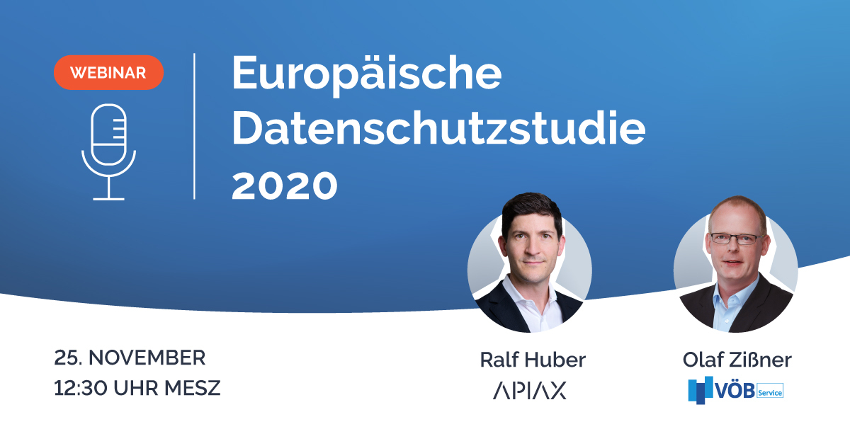 ApiaxCOM's tweet image. Our next webinar, on November 25th, will see @voebservice&apos;s Olaf Zißner and #Apiax&apos;s @RalfHub discuss #dataprotection challenges companies face when operating across EU jurisdictions. Please note this webinar will be in German 🇩🇪 Join us: my.demio.com/ref/OhEUcFNIPl…
