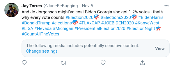 Wait, so you would be good with me throwing away my vote, as long as they had political experience?8/8