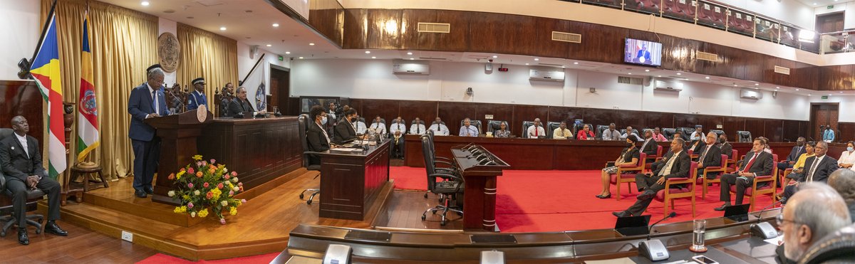 SeychellesNA's tweet photo. The President of the Republic of Seychelles, H.E Mr Wavel Ramkalawan, acting in accordance with Article 92 (1) of the Constitution, addressed the National Assembly this afternoon, on Tuesday 17th November 2020, at 17:00hrs. https://t.co/n3GUTgp6MI