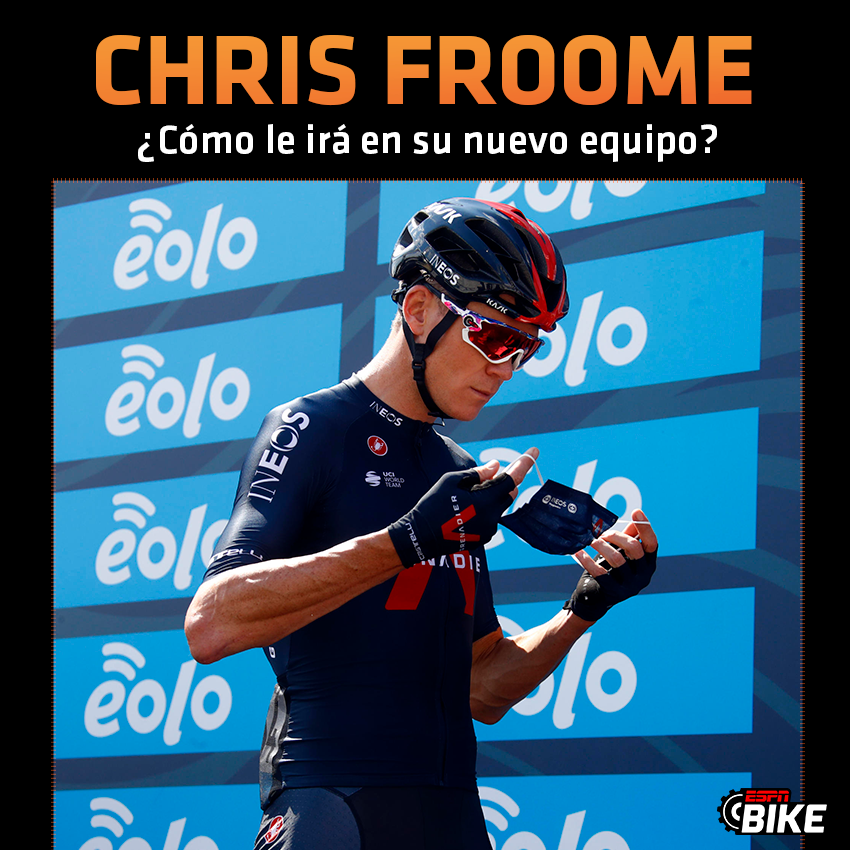 ESPNCiclismo's tweet photo. #ESPNBike Chris #Froome dejó el #INEOSGrenadiers para irse a #IsraelStartUp, ¿cómo crees que le irá al británico en su nuevo equipo? 🤔 https://t.co/v0NUn7Usgg