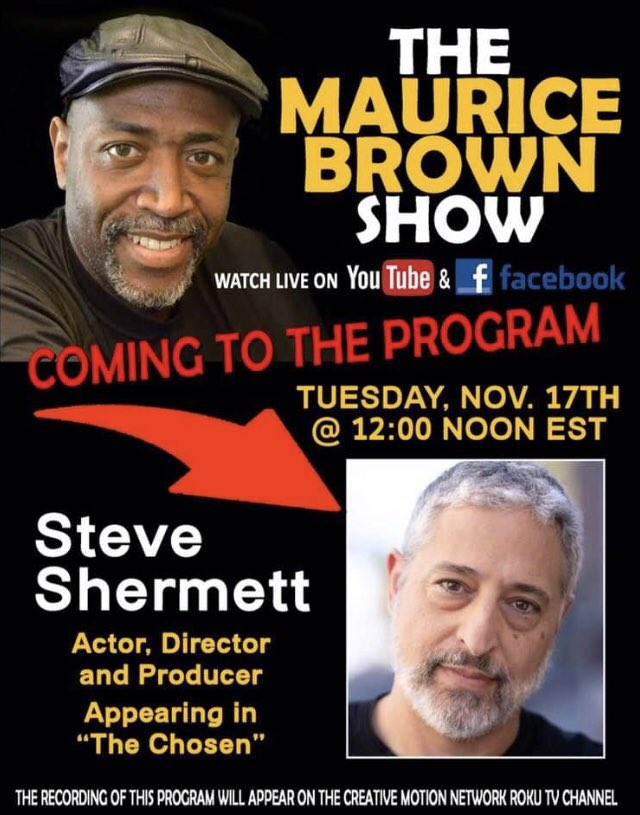 steveshermett's tweet photo. #interview #today #livestream #actorslife #tv #movies #thechosen @thechosentv @ipfmovies @Avondalepicture https://t.co/G7Hhha9iDZ