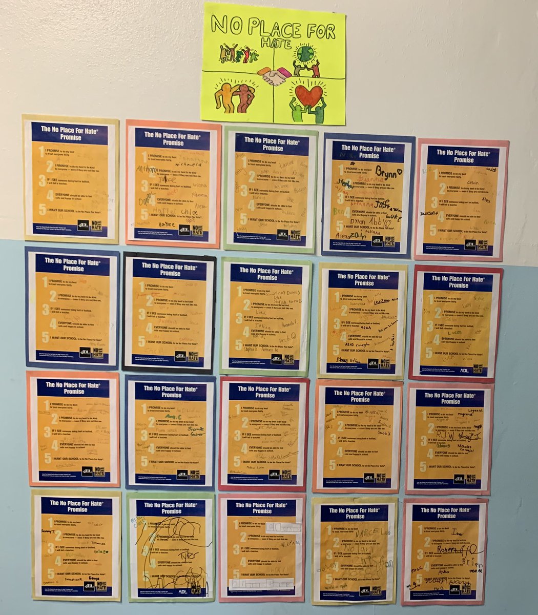 horcherjb's tweet photo. Our School 4 students signed the pledge as we join again for the fifth year the No Place for Hate campaign! @OSchool4 https://t.co/kvTFYILaOi