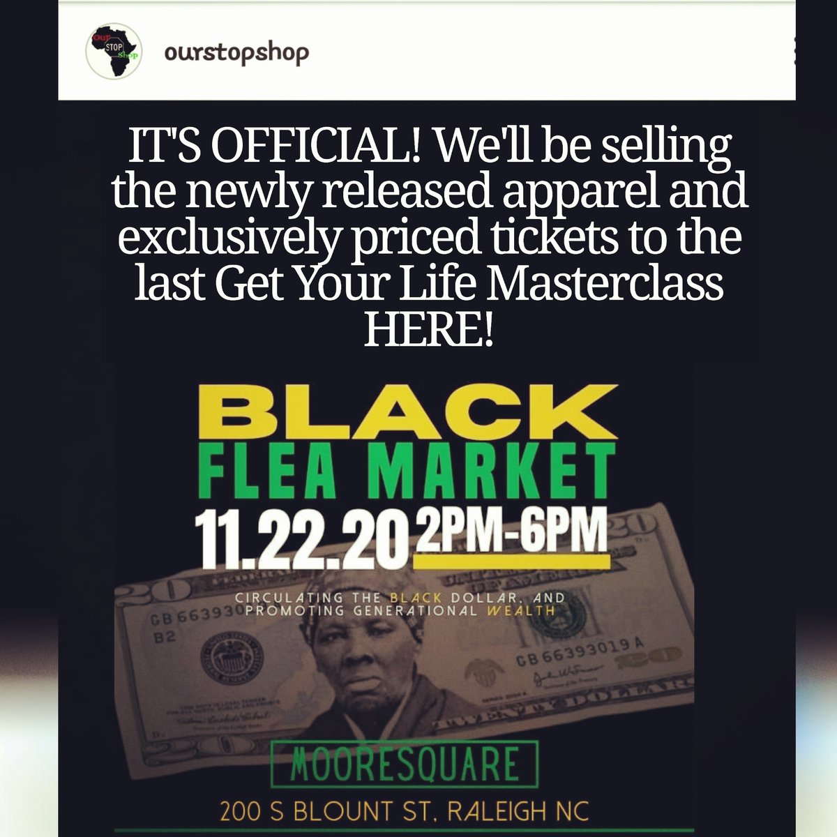 OurStopShop's tweet photo. Tag somebody in NC! It's this weekend!
#tuesdayvibe #BlackOwnedBusiness #NCEvent #BlackOutTuesday #blackexcellence #supportBlackbusiness #Karenrebels #BlackTwitter #Blackbusiness #BuyBlack #BlackLivesMatter #Blackout #Blackbusinessowner #NorthCarolinaevents #blackfridaysale https://t.co/9V7hKVUNck