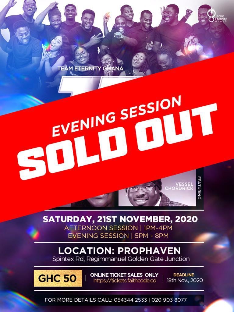 teameternitygh's tweet photo. If you haven’t booked your ticket 🎫 yet, no worries😊 The afternoon session is still available 🥳 link to purchase yours is  in our bio https://t.co/MAl1pijKAu