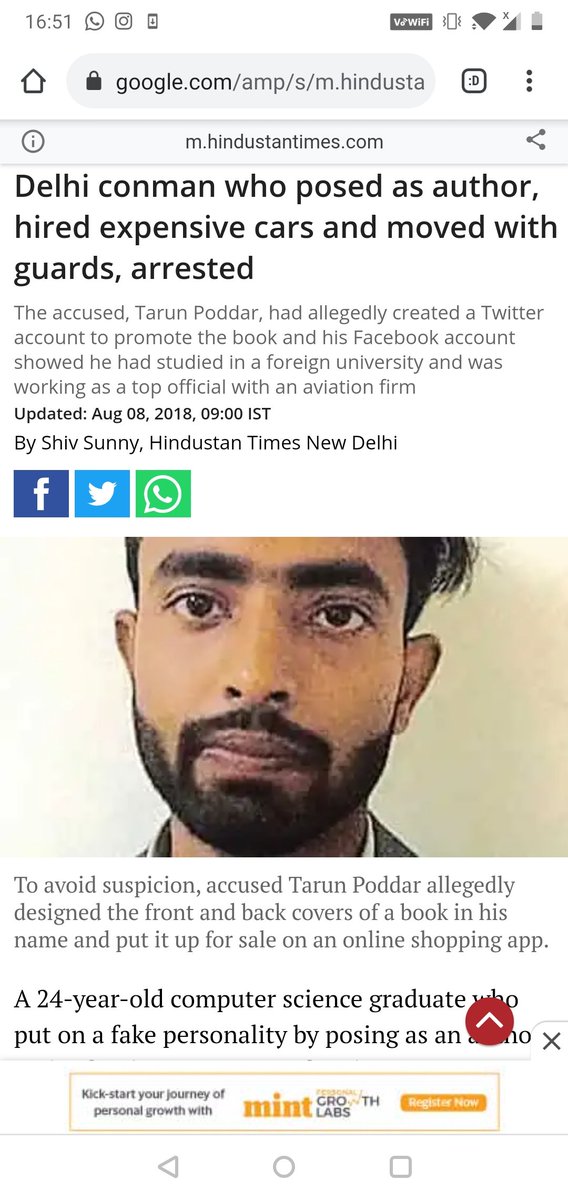 chandrimachoud1's tweet photo. Hi @CPDelhi request help here in getting a fraud caught who did fraud with me in "n" ways and didn't pay me my money. I came across an article about him from 2 years back where he was arrested and he is still doing the same #fraud #scam #fraudallert. Need help! https://t.co/K5UoFkM9G5