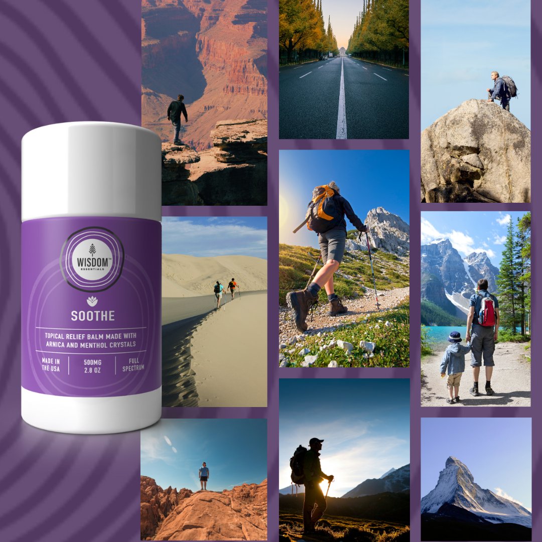 ModernMidLifer's tweet photo. Today’s National Take a Hike Day! Get out on your favorite trail and take in some of the outside. When you’re done, use SOOTHE to help your muscles feel brand new. https://t.co/zwi8PymhHi
#NationalTakeAHikeDay #hiking #hike #MindBodySpirit #WisdomEssentials #ModernMidlifer #CBD https://t.co/pQArR65EcS