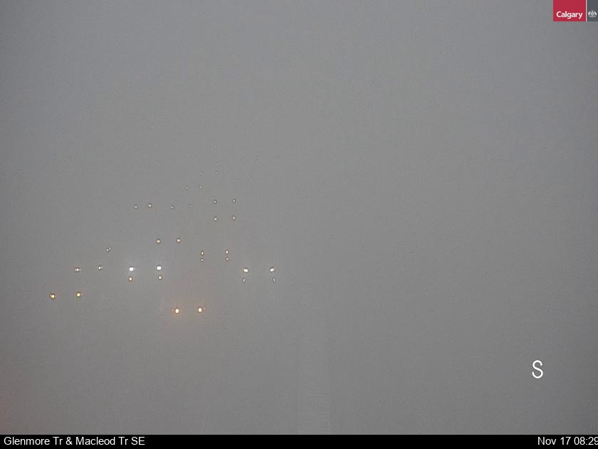 NewsRadioCGY's tweet photo. Seeing #fog ... aournd #yyc this morning ... still!

#yycfog #yyctraffic #yycroads #abroads 

(Pic: G'more Tr at Macleod Tr SE.) https://t.co/iECA9HeaDP