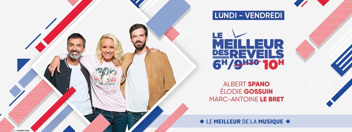 Regieradioregio's tweet photo. A partir d'aujourd'hui, #LeMeilleurDesRéveils vous accompagne jusqu'à 10h ! 👌 
RDV tous les matins dès 6h sur @RFMFrance ! 😀 https://t.co/vGZ679b87W