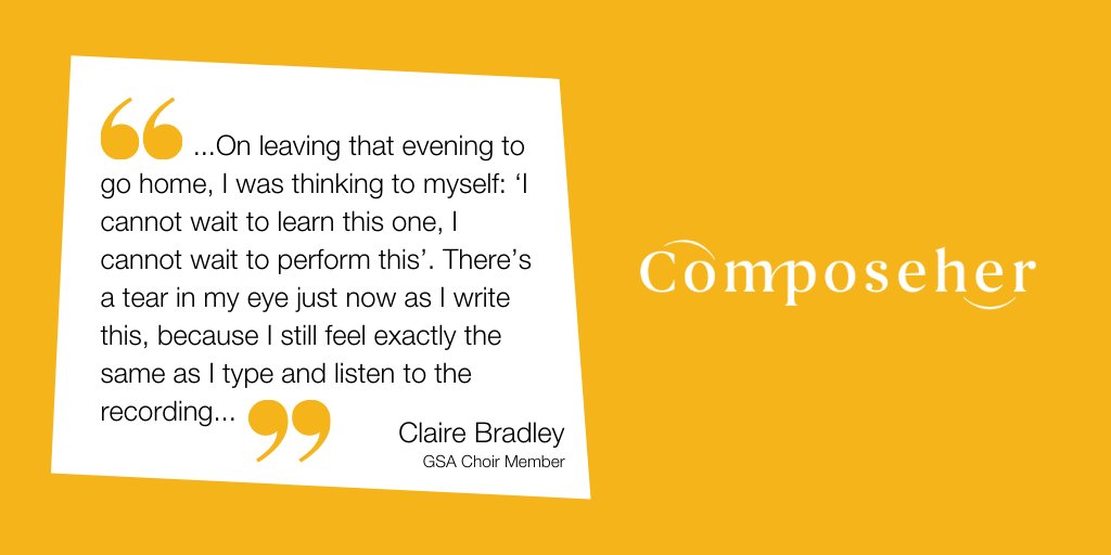 ComposeherUK's tweet image. As the @GSAChoir rehearses new music for #Composeher, singer Claire Bradley talks about the special resonance @AilieRobertson’s piece ‘Margaret’s Moon’ - an adaptation of @JackieKayPoet&apos;s moving poem about the loss of her birth mother - has for her.

bit.ly/Composeher-Cla…
