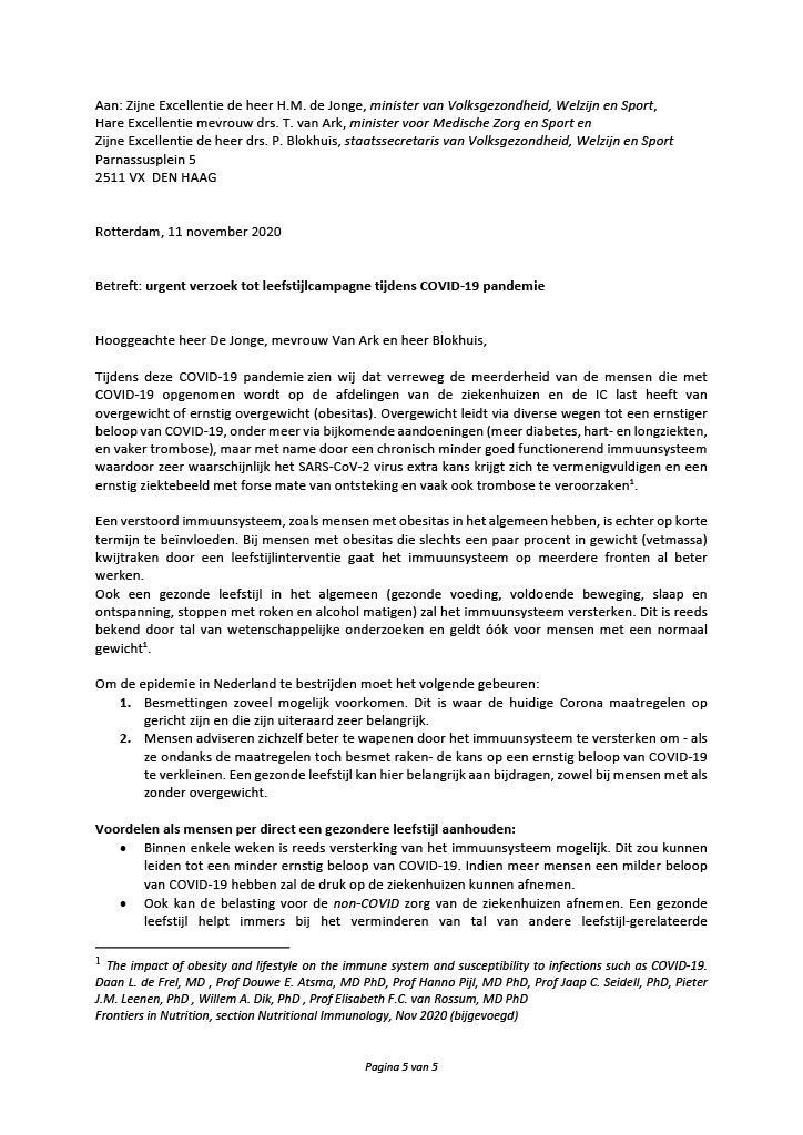 Op de nieuwe website leefstijlencorona.nl kunt u de oproep van vorige week aan VWS, m.b.t. het lanceren van een leefstijlcampagne ten tijde van Corona, medeondertekenen. Meer dan 2.000 ondertekenaars gingen u voor. #gezondeleefstijl #overgewicht #obesitas #coronamaatregel
