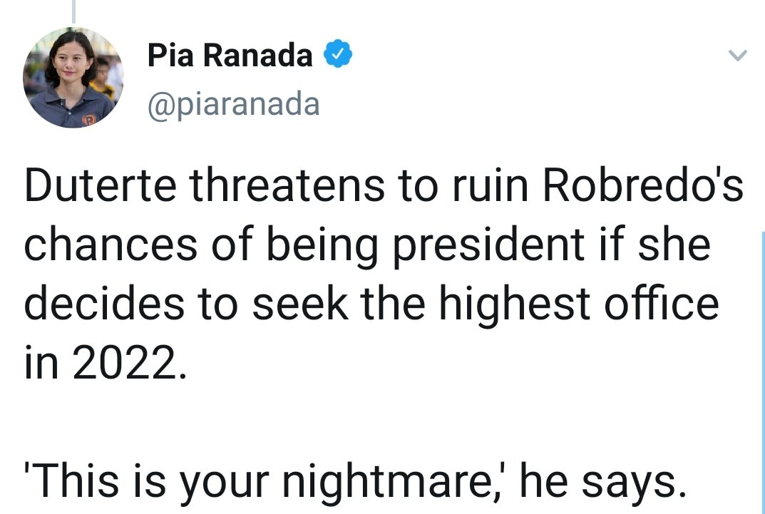 MrFrankBaraan's tweet photo. DUTERTE IS GETTING SCARED OF VP LENI'S GROWING POPULARITY.

Now, he threatens to make life hell for @lenirobredo if she runs in 2022.

This is what happens when you outshine MALIGNANT NARCISSISTS like Duterte.

GALIT SIYA DAHIL SI LENI NA ANG LAGENG LUMALABAS NA BIDANG SUPERHERO. https://t.co/8NKxDA75of