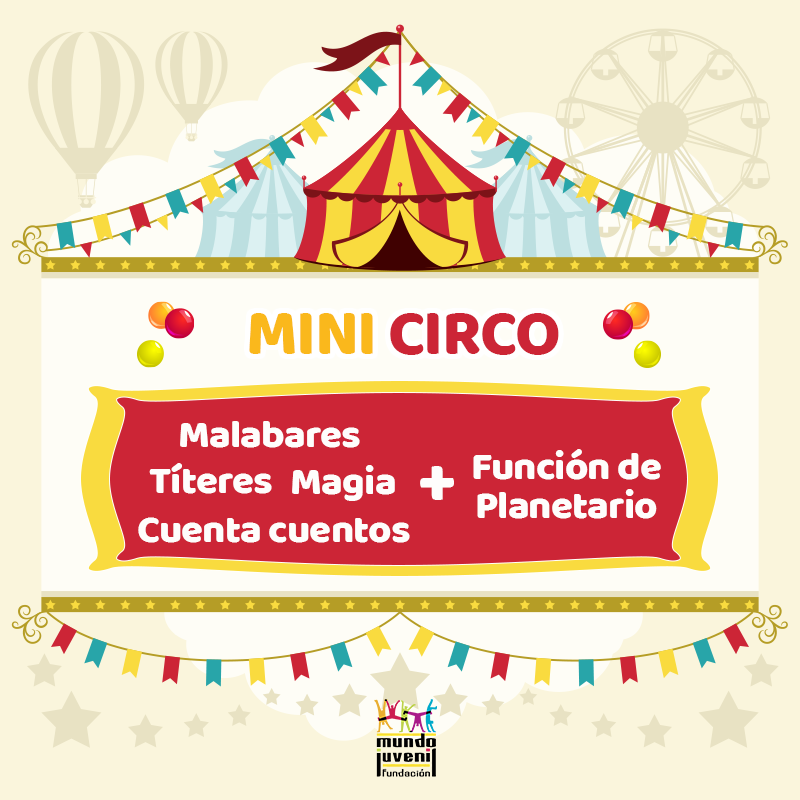 Mundo_Juvenil's tweet photo. 🎪Desde el sábado 28 y domingo 29 de noviembre te invitamos a un divertido #minicirco. En esta actividad también está incluida una función de #planetario 🚀. Esta gran aventura está a $4. Empieza a las 11:00 y la última venta de boletos es a las 16:00. https://t.co/7g5Jg7q5Wh