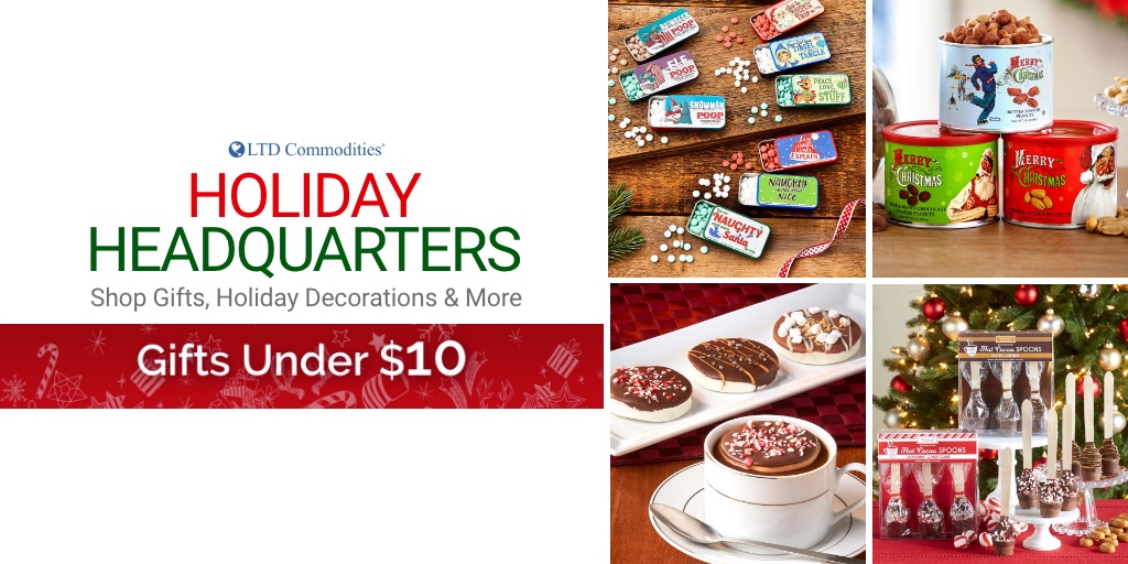 LTDCommodities's tweet photo. At #LTD, we believe you shouldn't have to spend a lot to get a lot. That's why we have all kinds of #giftideas that are under $10 each. Stretch your #Christmas dollars with #toys, #games, #books, #homedecor and more for #lessthan10. https://t.co/UiyN0Gwvuh https://t.co/OyohDPqJT5