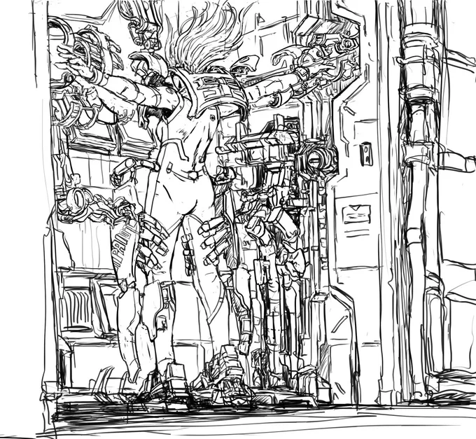 絵を描く時間が取れなくなって来たので…過去絵
 #皆さん線画と塗った後を見せてください
#ダイアクロン #diaclone  #procreate #プロクリエイト 
