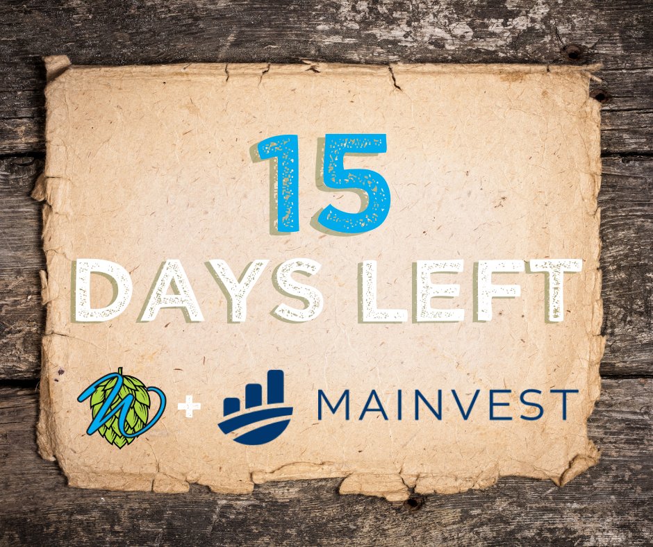 1️⃣5️⃣ days for $1️⃣5️⃣k

We're over 75% towards our goal of $60k of investing!

We have nearly 9️⃣0️⃣ investors so far, and need YOU to put us over the top! Perks include discounted pours and naming a brew!

Check out more information and how to invest 👉 mainvest.com/b/willow-creek…