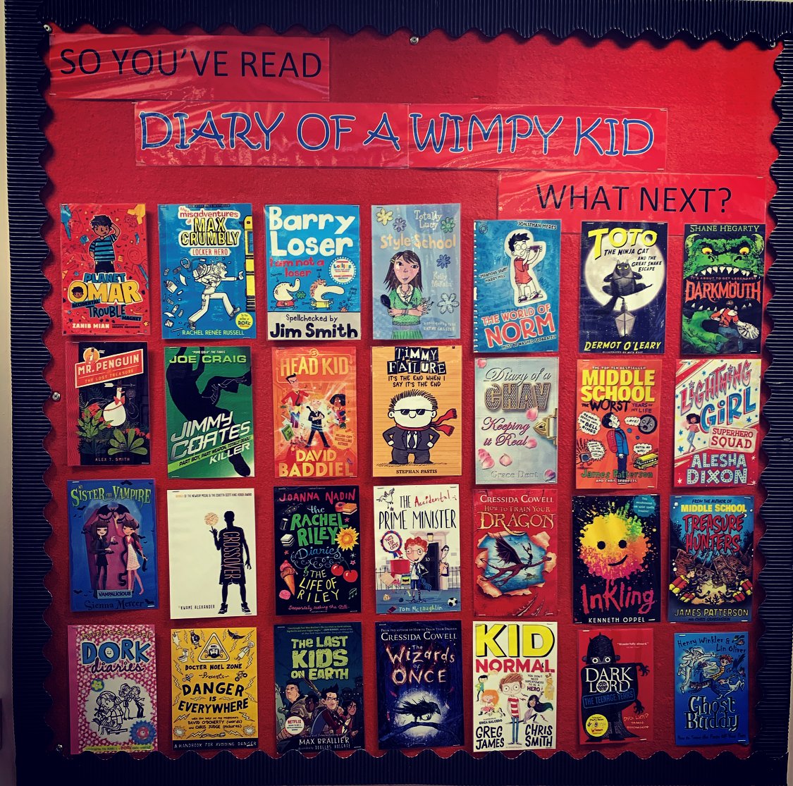 TheChalkHills's tweet photo. Diary of a Wimpy Kid is always very popular, but having to quarantine books for three days upon return means we don't have the availability we used to. Thankfully we have a display of fantastic alternatives to tide you over - @wimpykid can you recommend any others? #AtChalkWeRead https://t.co/29RIKLIxDd