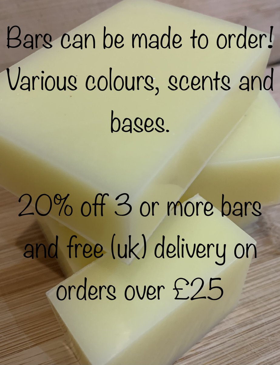 cat_soap_bar's tweet photo. https://t.co/3jt6em0CiR
Enter code TWITTER10 for 10% off*
#soap #vegan #CrueltyFree #slsfree #parabenfree #skincareproducts #shampoo #barshampoo #essentialoils #etsy #discount
*min £5 spend https://t.co/LkhMSS4KyR
