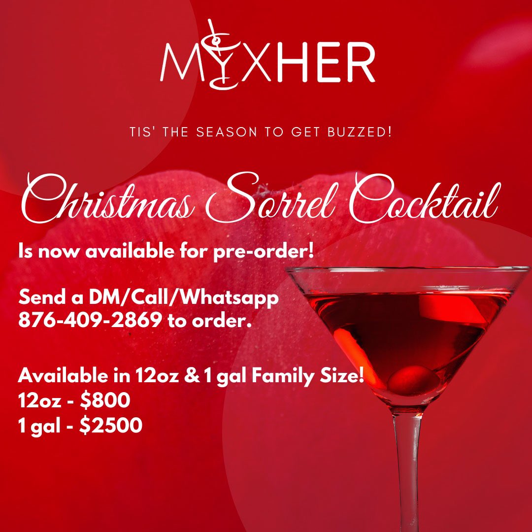 danivsb_'s tweet photo. @Sparkiebaby Order your favorite cocktails from us @MixHerja and have it delivered to your door! 
Now taking orders for Christmas Sorrel Cocktails! 🍸 https://t.co/SW4UUrkiUo