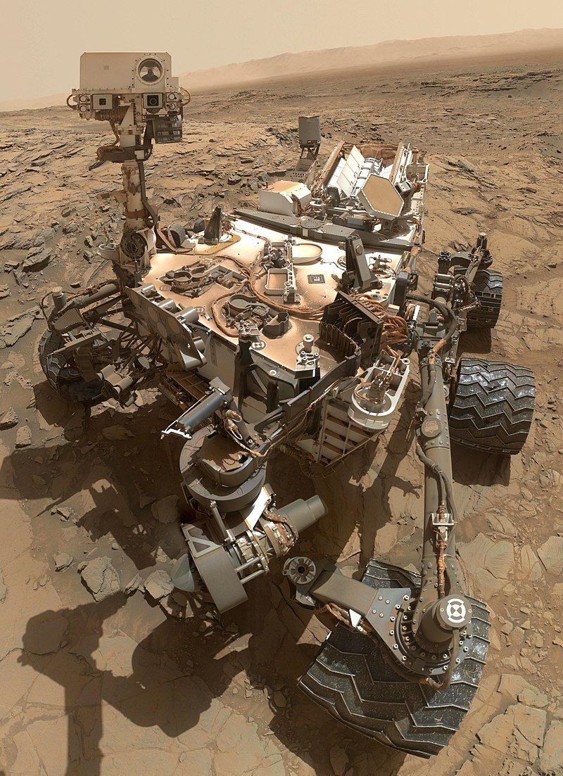 which I think is kinda beautiful?There's the radioactive heart of a weapon of mass destruction... now driving around Mars and doing SCIENCE instead of DEATH