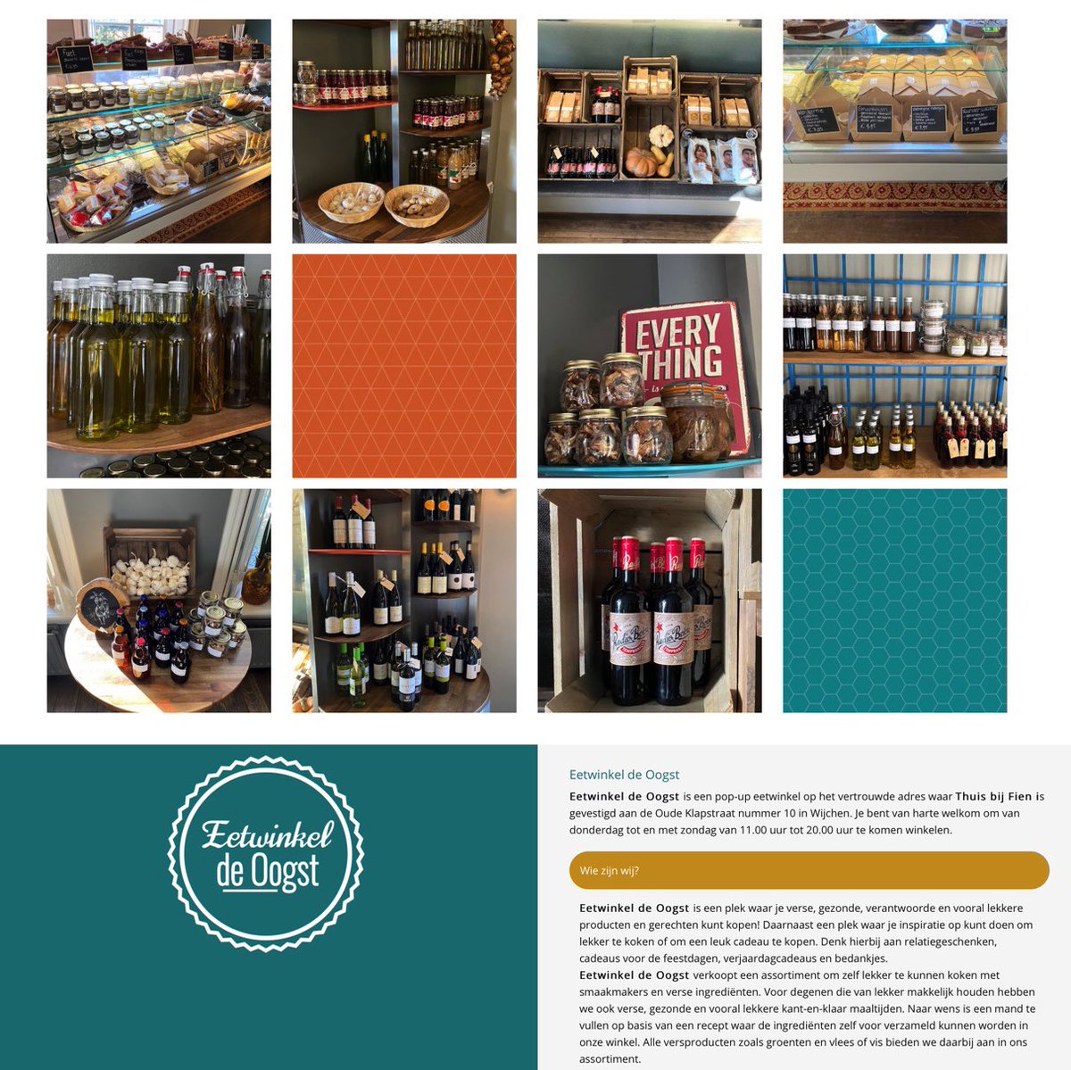 Hebben jullie hem al gezien? De nieuwe website van Eetwinkel de Oogst. Onlangs live gegaan 😊uitbreiding volgt binnenkort. De pop-op store vind je in <a href="/thuisbijfien/">Thuis bij Fien</a>.
#webdevelopment #leukwerk #wijchenissamensterk