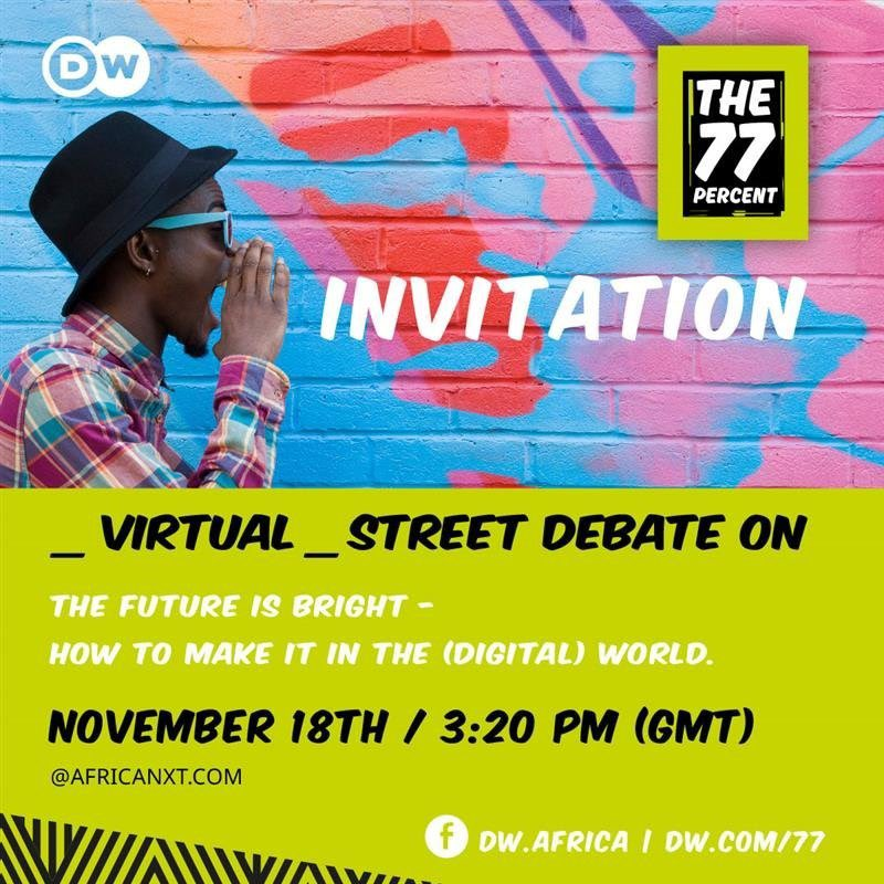 OfficialAbiyamo's tweet photo. African youths! #77percent live debate

@Omojuwa
 
@dwnews
 
Register https://t.co/hHh4cWdRoP https://t.co/HNqZGADFxN