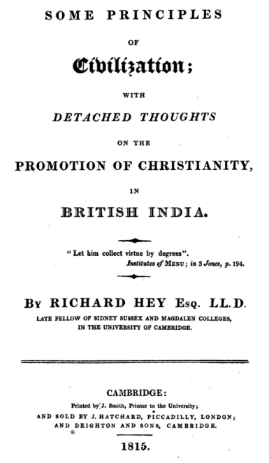  @D_Roopa_IPS You should also read british narrative building to demean Indian culture which Sati Pratha was also pointed out . Read Richard Hey's report 1815. These reports became founding principle for planning colonisation principles.8/n https://twitter.com/i__Mystic/status/1288820795163123712?s=20