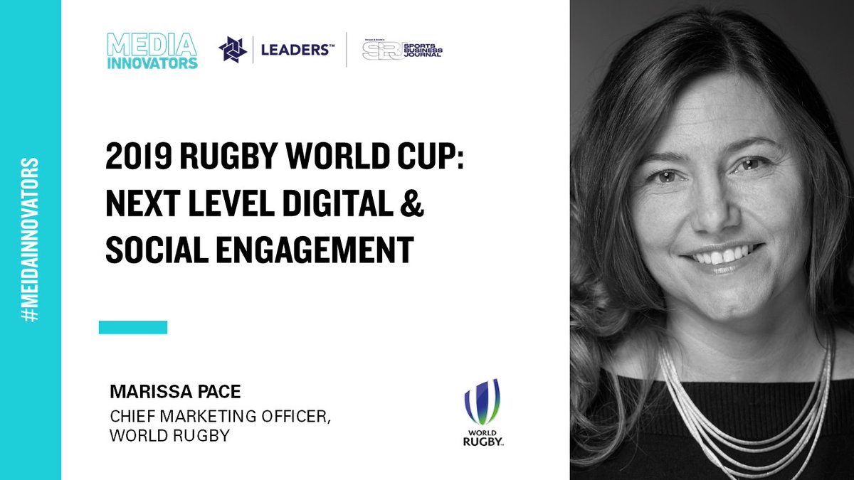LeadersBiz's tweet photo. Let's talk about the 2019 Rugby World Cup.

From inspiring marketing campaigns to authentically integrating partners to provide added value, @WorldRugby's @Marissali joins us at 1:20PM (GMT) to evaluate their successes in Japan.

#MediaInnovators | https://t.co/Dhm2juqt82 https://t.co/g68PGyPRTj