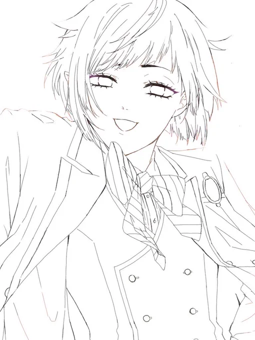 せや、なんか流行ってるらしいじゃないか。 #皆さん線画と塗った後を見せてください 
