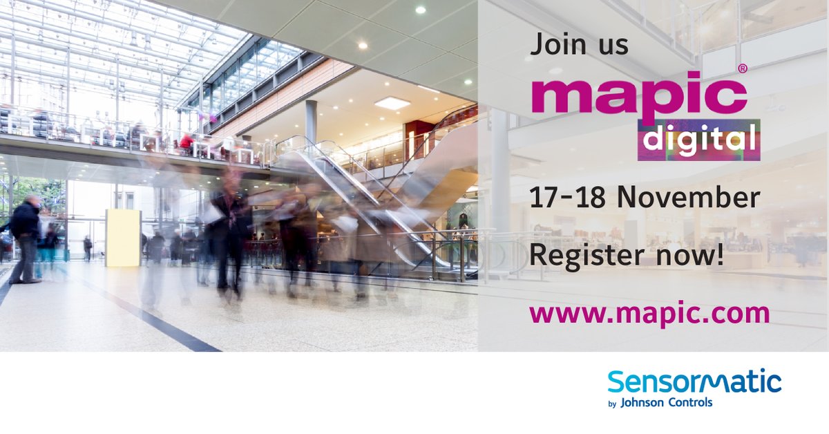 Sensormatic's tweet photo. @Sensormatic Solutions is attending MAPIC Digital today and tomorrow! Be sure to visit our virtual booth or contact us to learn how we can help with your Retail needs: https://t.co/hRILrUHAXa

#MAPIC2020 #Retail #RetailTech #ShopperTraffic @MAPICWorld https://t.co/ZwBqoB6B2J