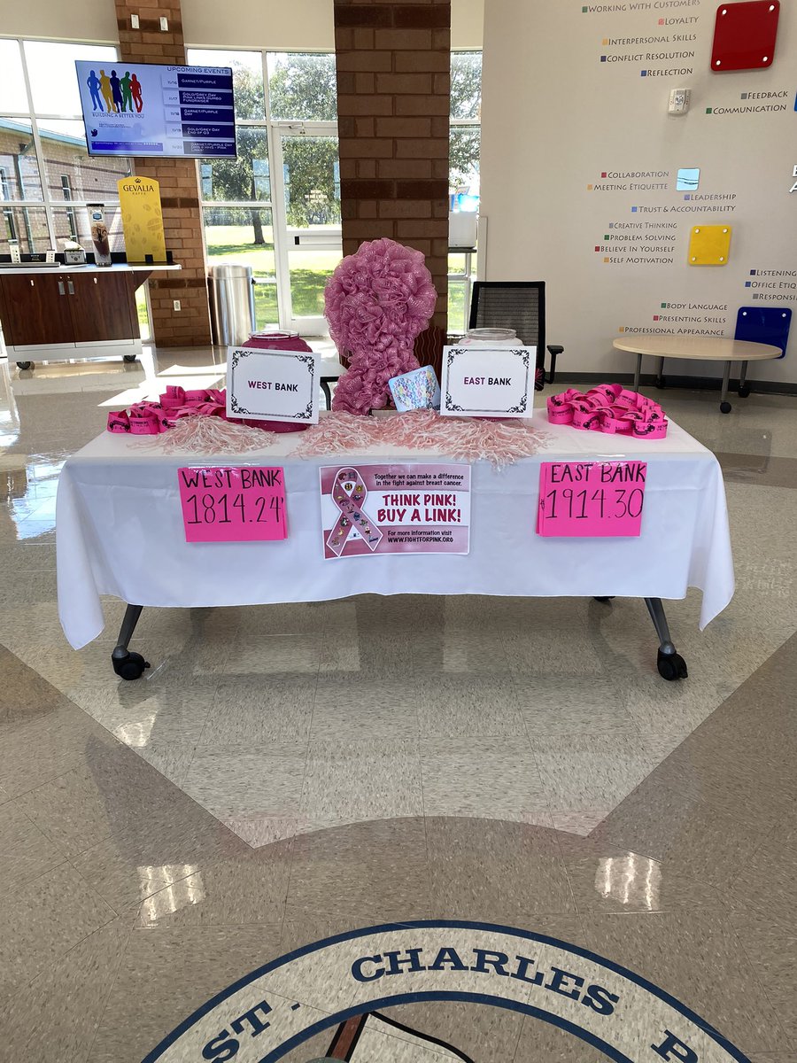 All of the team members working together for the Pink Link fundraiser!💗