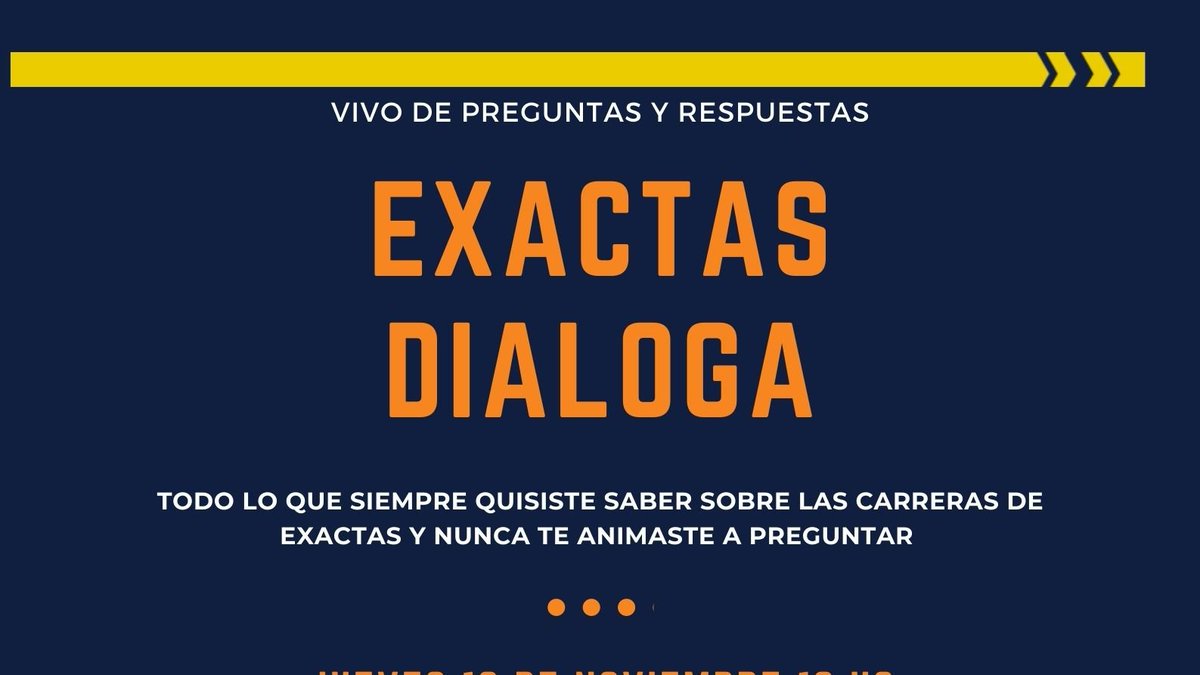 ExtensionExa's tweet photo. El próximo jueves 19/11 a las 18 horas se realizará el vivo de preguntas y respuestas sobre las carreras de Exactas.
Formulario de inscripción: https://t.co/1aiIUZvqk6
Canal de Youtube: https://t.co/mldnkLKwIi
Más información sobre las carreras de Exactas: https://t.co/HDuW18RYVr https://t.co/VqcE2Dv64D